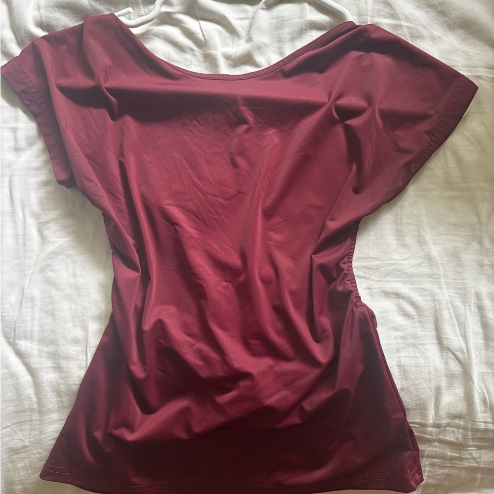Princess Polly Burgundy Backless Top